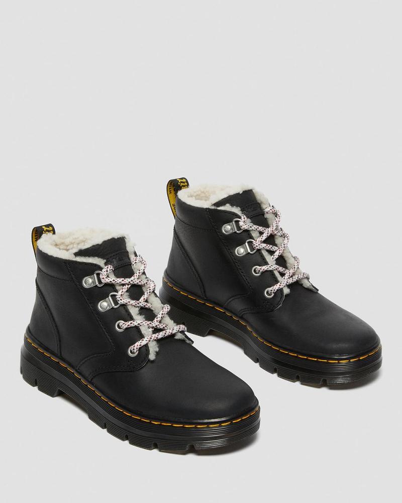 Black Women's Dr Martens Bonny Faux Shearling Lined Ankle Boots | CA 42VRW